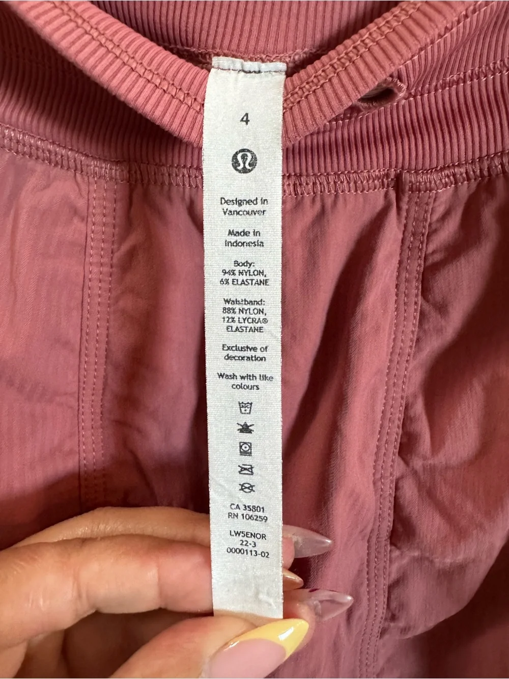 lululemon athletica Dance Studio mid rise full length Pant brier rose size 4